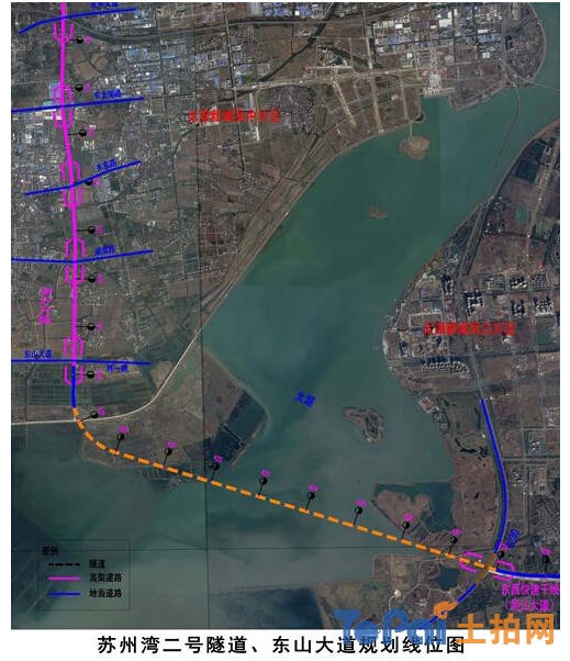 利好!苏州湾将建2条穿太湖隧道 规划线位图公布